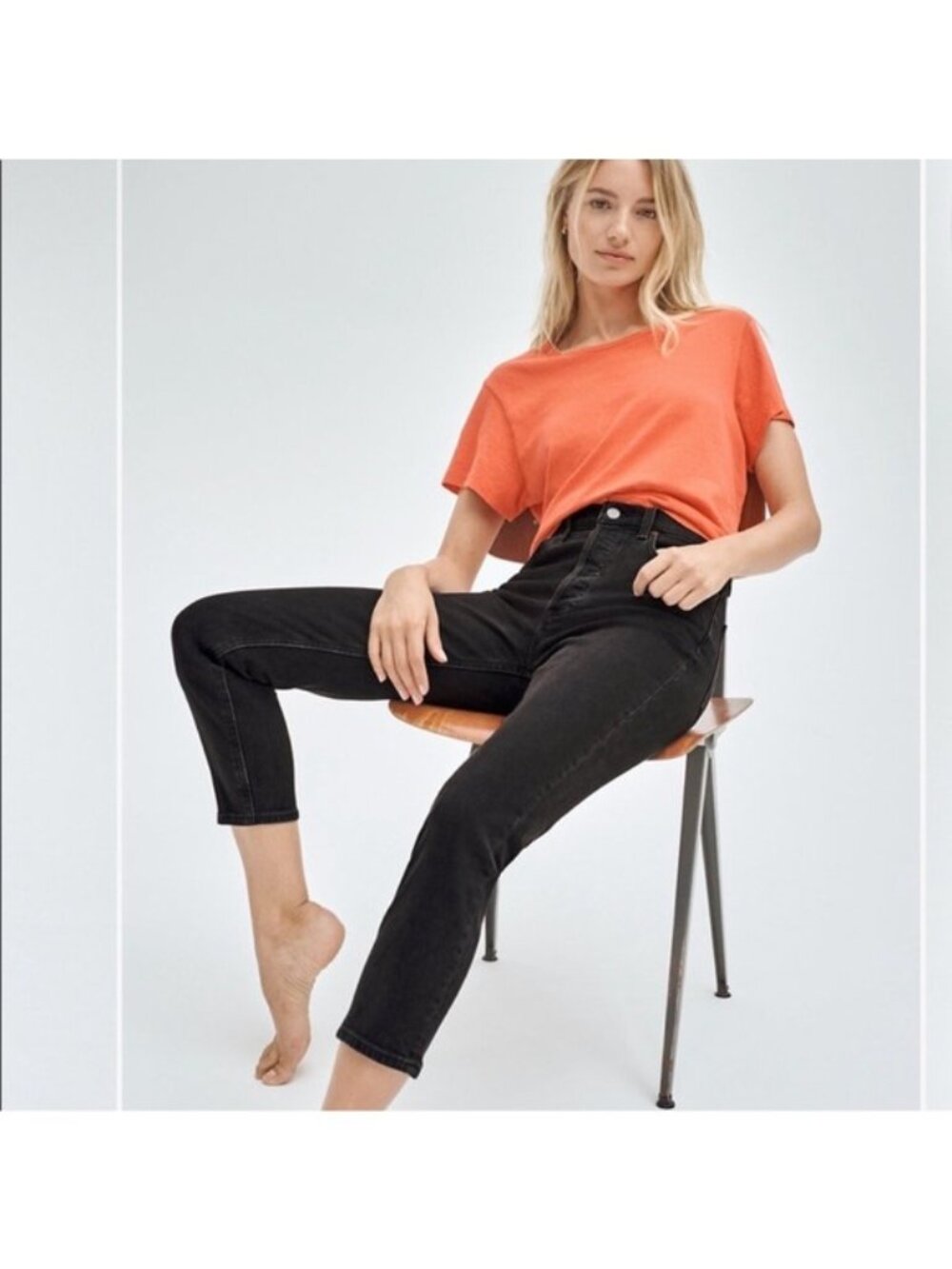 Denim Forum The Yoko High Rise Slim Black Jeans 28